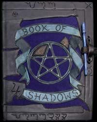 Book of Shadows cover with Theban alphabet
